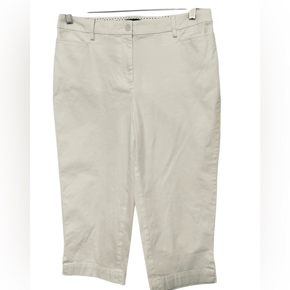 TALBOTS Perfect Skimmer White Crop Pants Size 8P